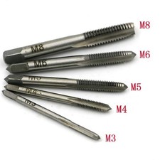 5Pcs Hss Machine Screw Thread Metric Plug Tap Set Durable Auto Repair Tool