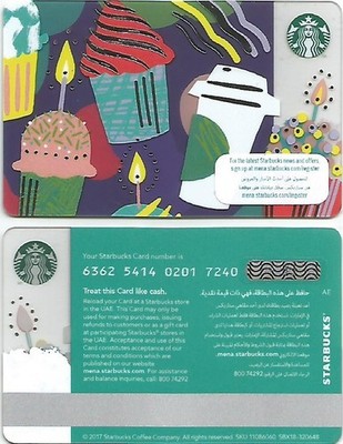 UAE Starbucks card '' Celebration '' 2018 -RARE