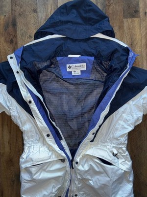 Vintage Columbia Women s Terra Nova Winter Jacket Coat Size Medium Blue White