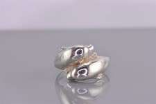 Sterling Silver Polished Dimensional Bypassing Dolphins Band Ring 925 Sz: 9