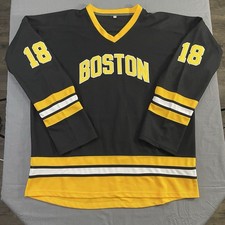 Happy Gilmore Boston Bruins Hockey Jersey Men 3XL Black Fight Strap Movie Promo