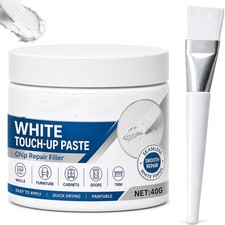 White Furniture Touch-Up Paste with Brush, Chip Repair Filler Smooth Repair Kit