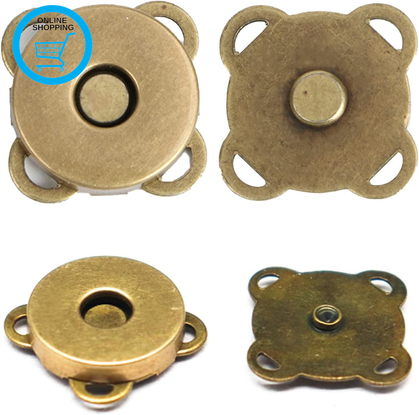 2Pcs Metal Magnetic Snap Buttons,Magneticsnap Fasteners Metal Clasps Sewing Acce