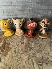 Disney Lion King Kellogg’s 2003 Mini Bobbleheads Set Simba Nala Timon Pumbaa