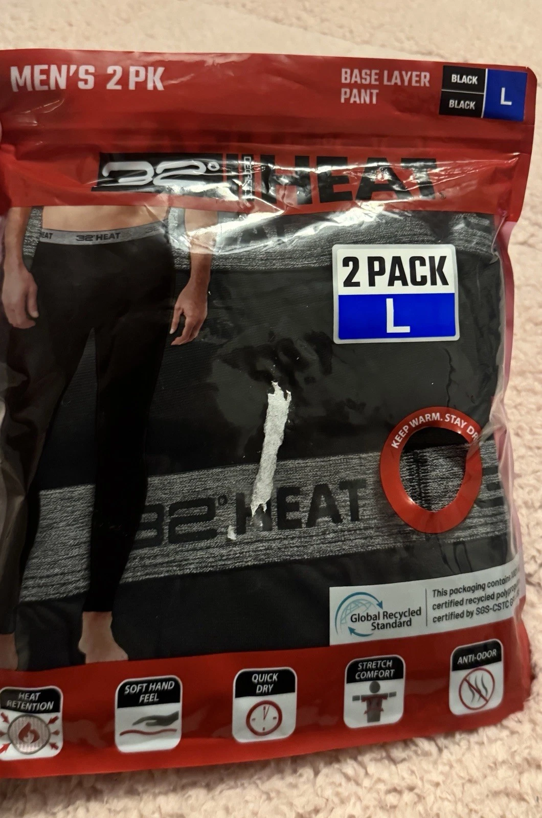 32 DEGREES Men's 2-Pack LPerformance Lightweight Thermal Base Layer Legging Pant