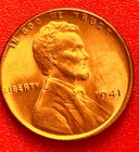 1941-P Lincoln Wheat Cent Penny GEM RD BU From an Original Bank Roll