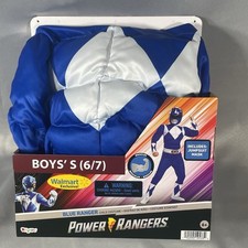 Mighty Morphin Power Rangers Muscle Costume 6/7, BLUE RANGER Jumpsuit  Mask New