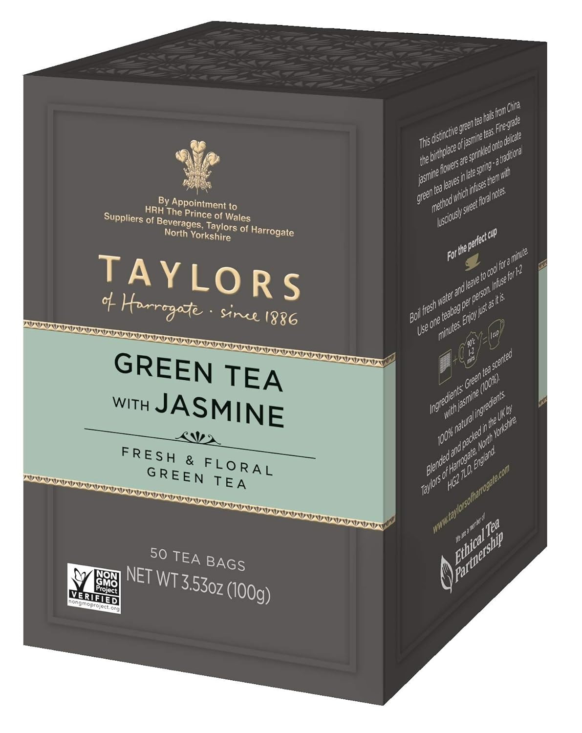 With Jasmine, Pillow Tea Bags, 50 Count (pack Of