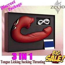 Rose Tongue Licking Sucking Clitoral Vibrator Thrusting Dildo Sex Toys for Women