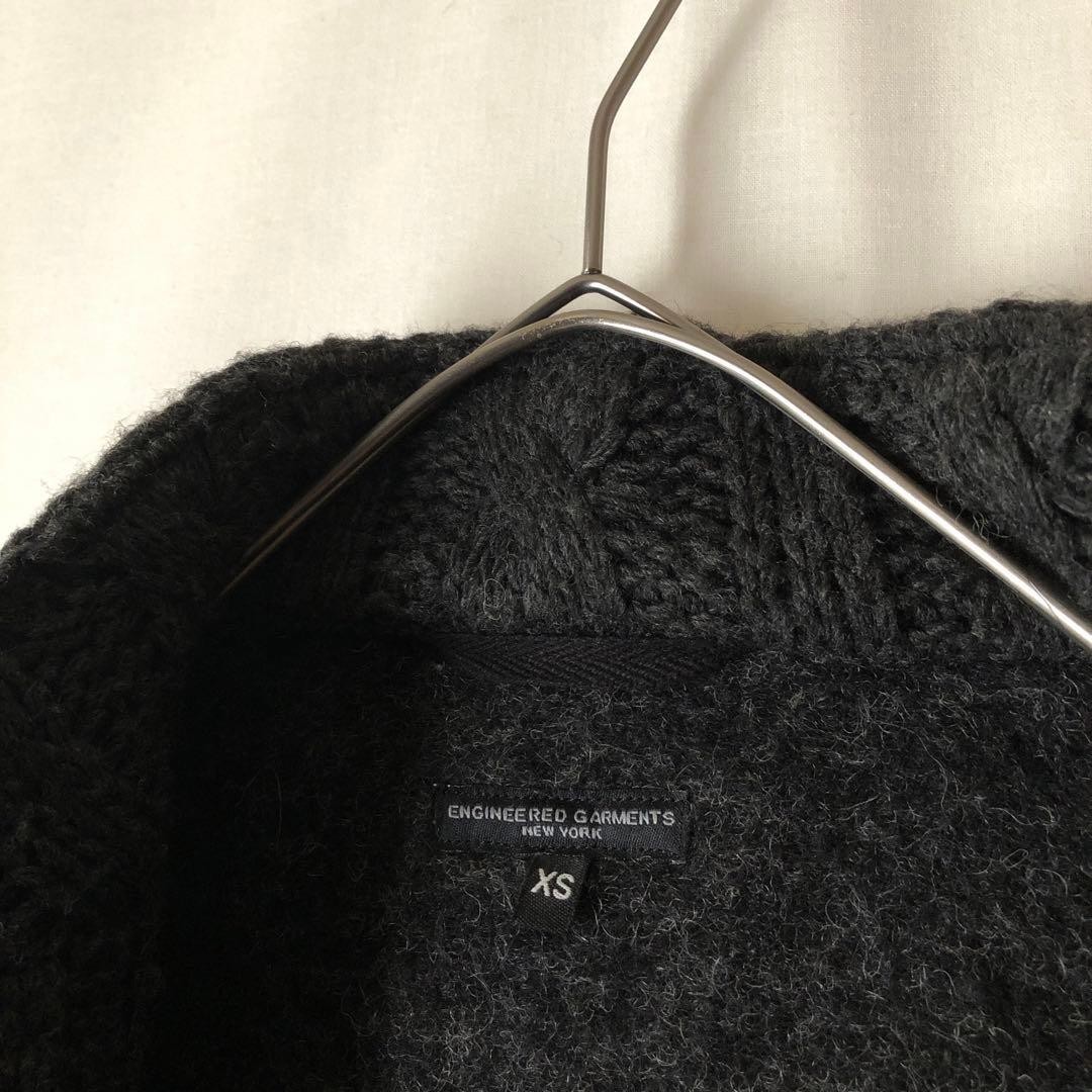 Engineered Garments Cable Knit Jacket Gray XS - image 11