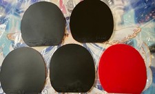 Butterfly Tenergy 05, 50, 19, 80 Table Tennis Rubber Set of 5, Black  Red,