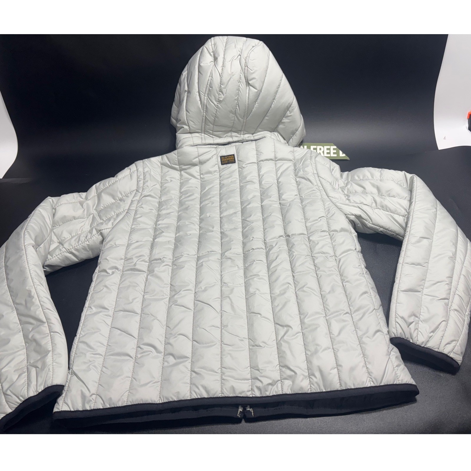 G-Star RAW Women's Meefic Vertical Quilted Jacket Oyster Blue Size XS MSRP $290 image 3