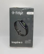 Fitbit Inspire 3 Heart Rate Monitor Health & Fitness Tracker - Black - Used