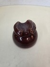 Antigue Insulator Thomas Line Cap Electric Power Pole Brown Ceramic Porcelain  — photo 4