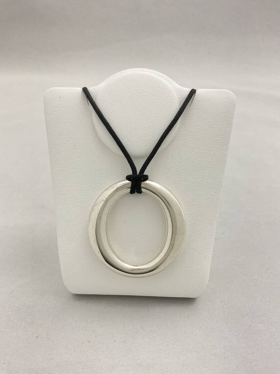 TIFFANY & Co. Large Sevillana Silk Cord Necklace Sterling Silver