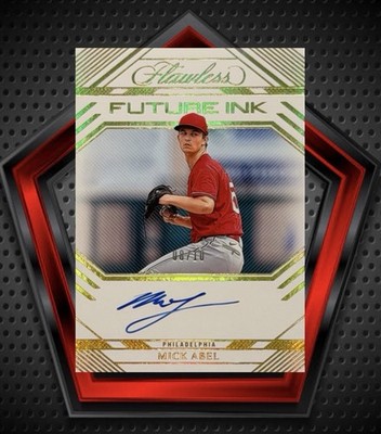 Mick Abel *8/10* Auto 2024 Panini Flawless Future Ink Gold #FI-MA Phillies MLB