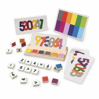 Holz Mathe Spielzeug Hands-on Lernen Zahlen Blöcke Vorschule für Tischplatte,
