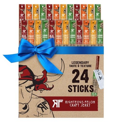 Righteous Felon Variety Meat Sticks | 100% Grass Fed Beef, Turkey & Pork | 21...