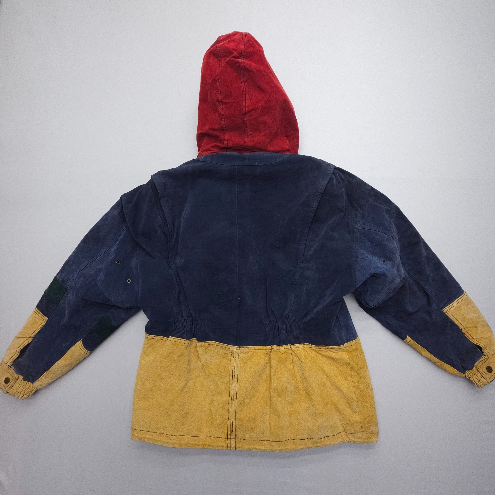 Vtg Bad Lands Outerwear Patchwork Suede Leather J… - image 2