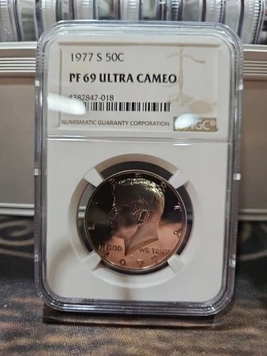 1977 S 50c Kennedy Half Dollar NGC PF69 Ultra Cameo Proof San Francisco