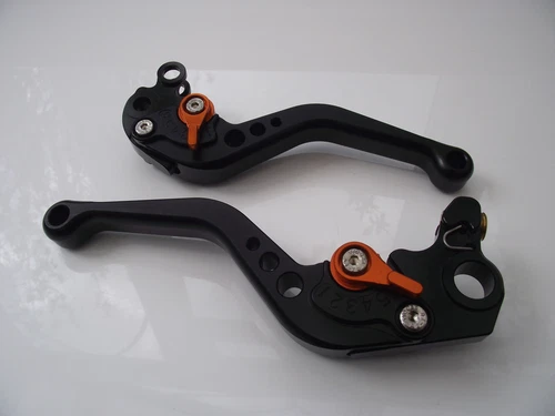 KTM 625 SMC, CNC levers set short black alloy with orange adjusters DB12/C31