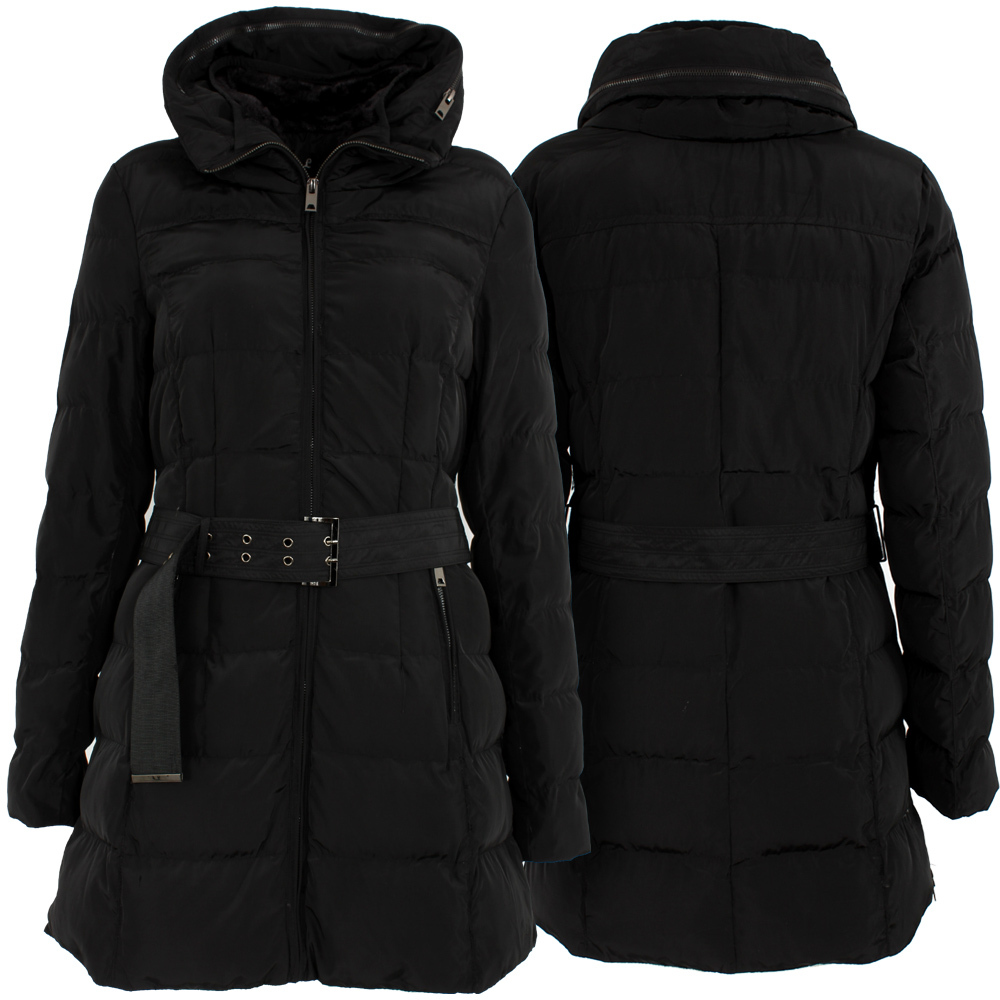 LADIES WOMEN QUILTED PADDED LONG PARKA WARM J...