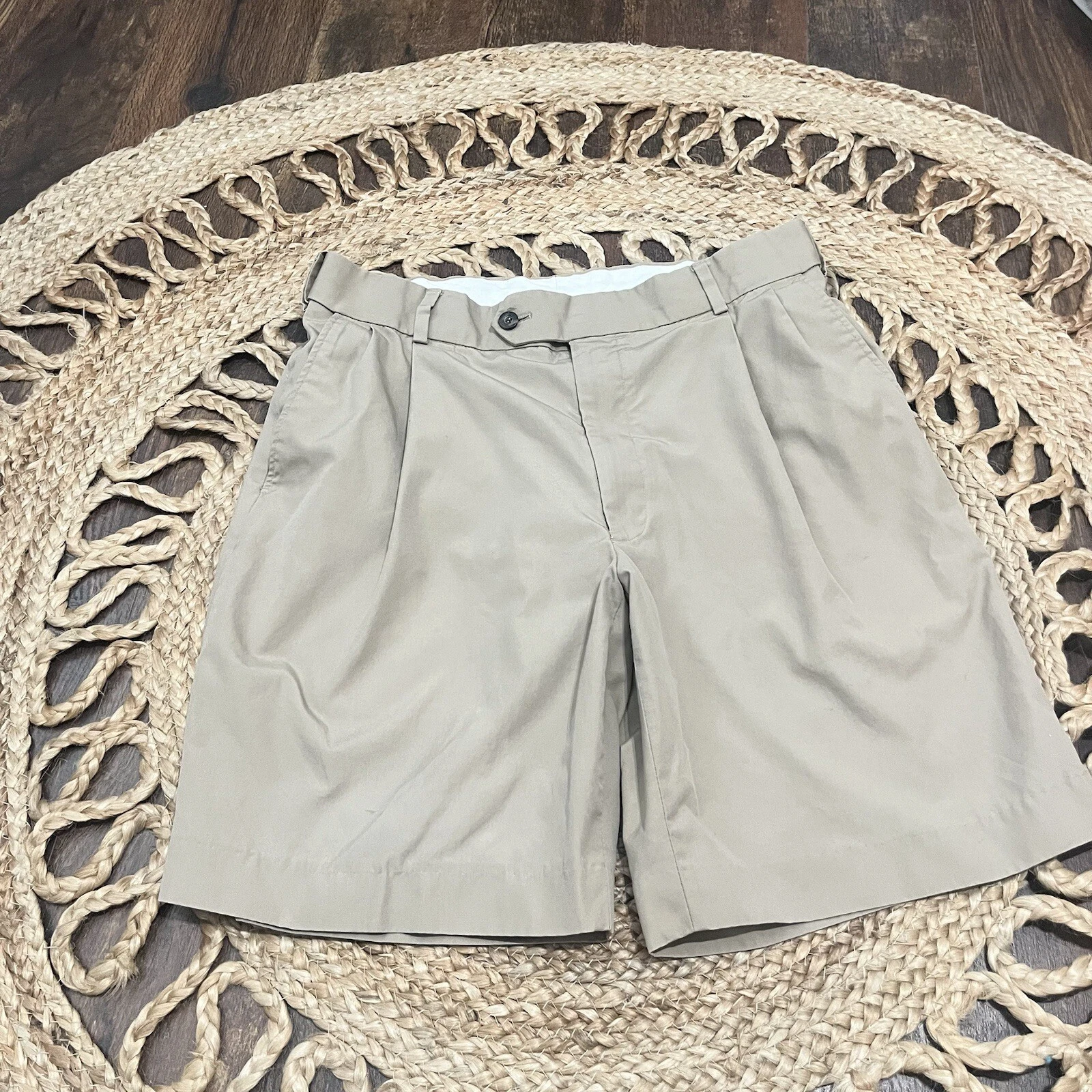 Vintage Pendleton Country Traditions Khaki Beige Tan Chino Shorts Made in USA 33