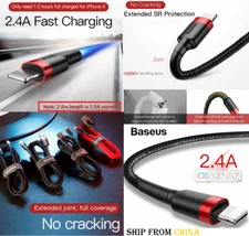 Baseus USB MFi-Certified 8pin Cable FOR iPhone Charger cord FAST charging ios