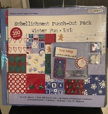 12"x12" 350 piece "Winter Fun" Holiday Album and Scrapbooking Kit