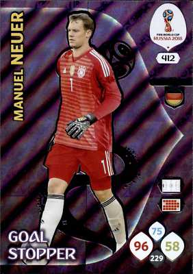 Panini WM Russia 2018 -  Nr. 412 - Manuel Neuer - Goal Stopper