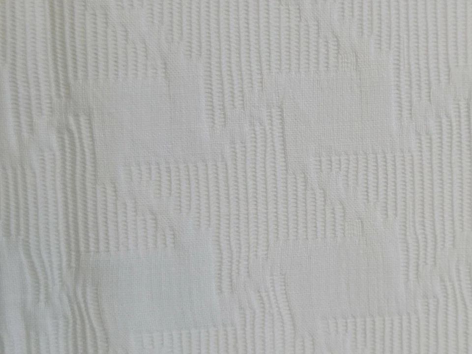 Vintage White Textured Weave Knit Drapery Home Decor Fabric 45"W x 2 yards L - Image 3 of 4