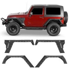 Armor Steel Front or Rear Fender Flares for Jeep Wrangler JK 2007-2018 2/4 Doors