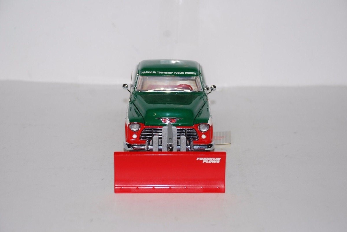 Franklin Mint 1/24 2003 Christmas Plow Truck 1955 Chevy Cameo | eBay