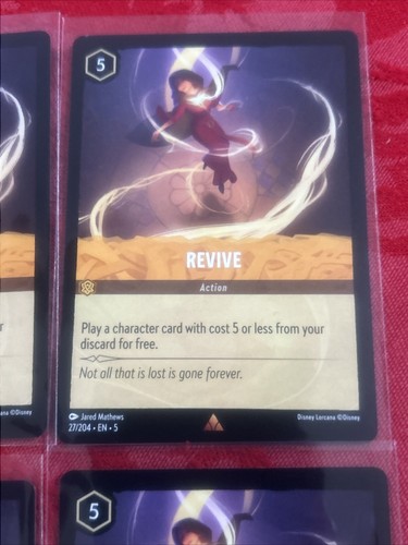 4x Lorcana Shimmering Skies - Revive - 27/204 - Rare M/NM x4 - Picture 2 of 7