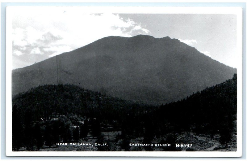 RPPC CALLAHAN, California CA ~ Mountain Town SISKIYOU CO. 1950s Eastman Postcard