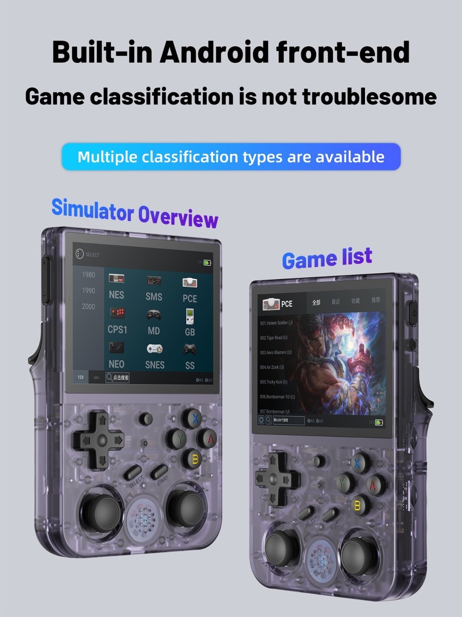 ANBERNIC RG353V Retro Handheld Game Console 64GB TF Card