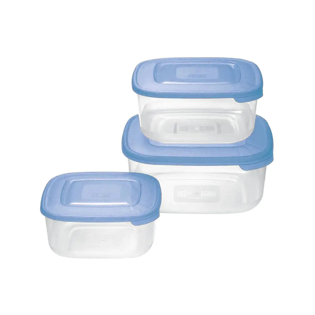 Set 3 contenitori 2.5-1.5-0.95 Lt Frigo Plastica alimenti Tontarelli 773462