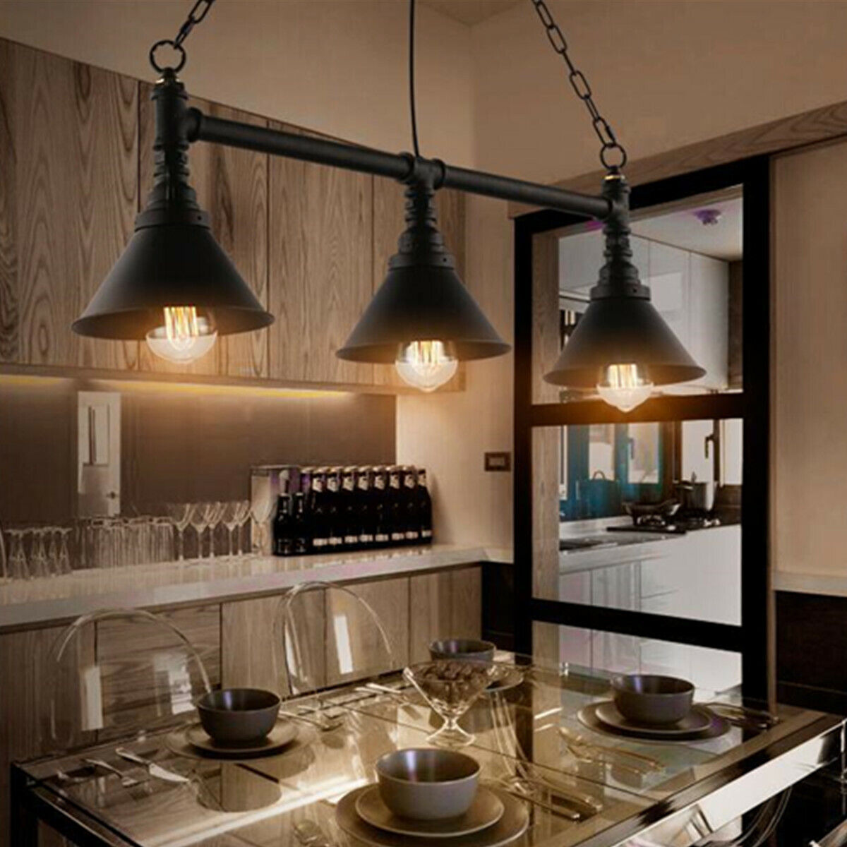 Suspended Kitchen Lighting Over Table Worktop Light Pendants Breakfast Bar Lamps For Sale EBay