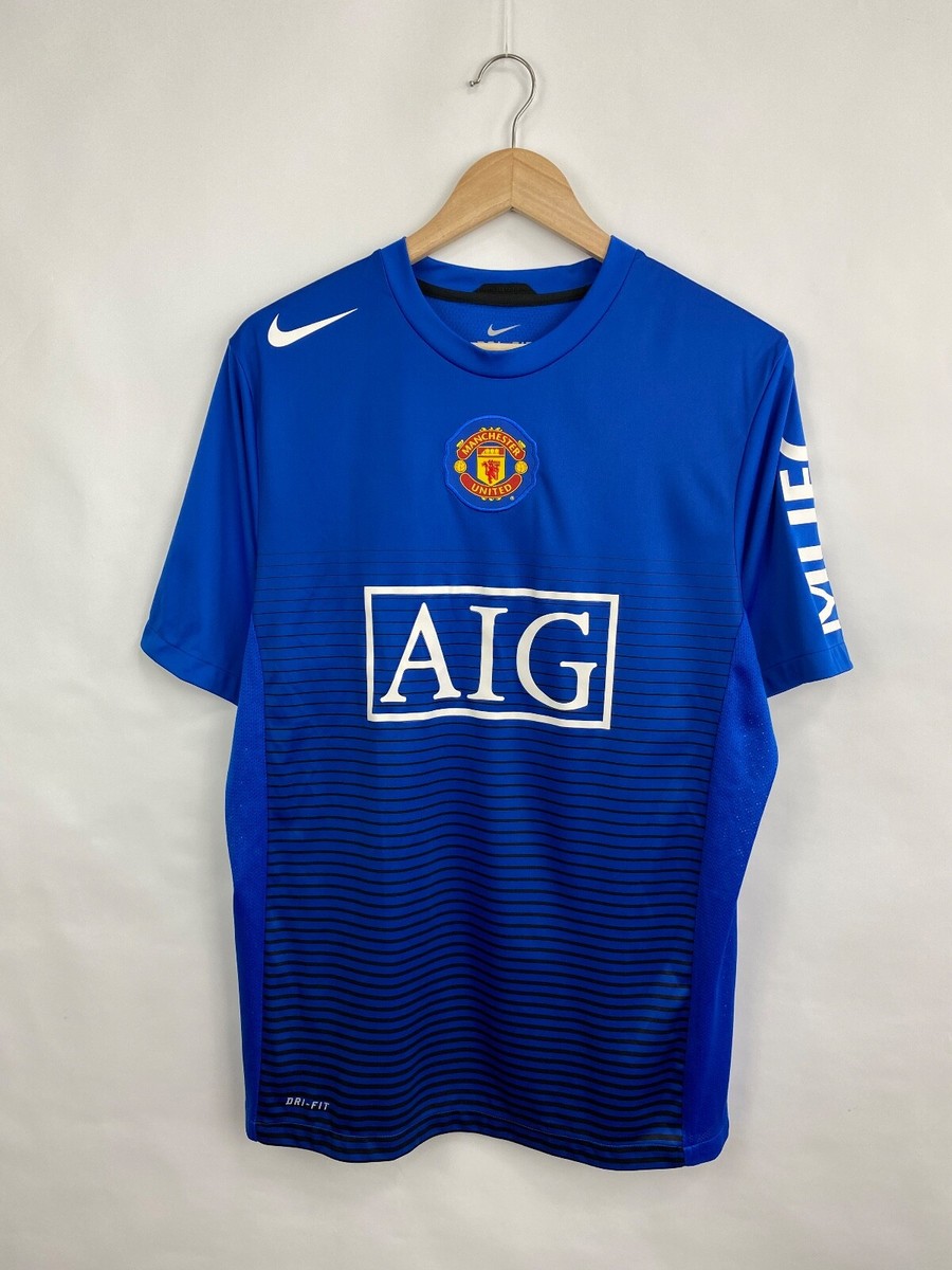 Y2K Manchester United Nike 2010 Soccer Jersey Tee Blokecore size L