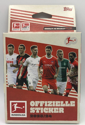 Topps Bundesliga Sticker 2023/24 ECO Blister 45 Sticker 6 Tüten +3 Bonus OVP