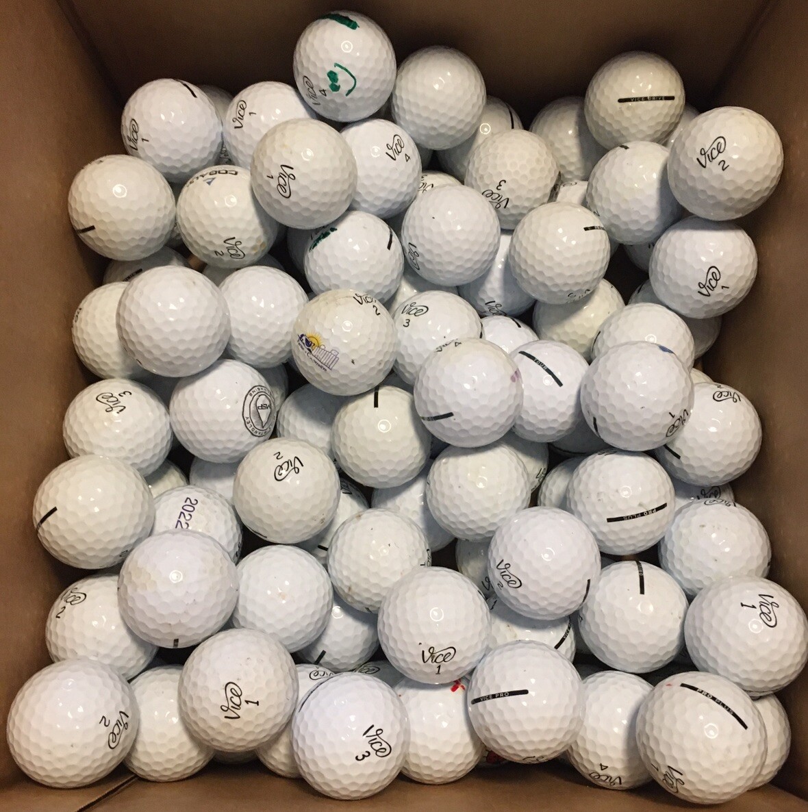 100 PreOwned White Vice Golf Balls. eBay