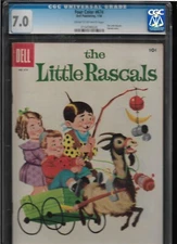 1956 1st Issue The Little Rascals Dell Comic Book   CGC 7.0 Fine/Very Fine