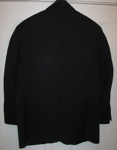BROOKS BROTHERS MENS NAVY BLUE WOOL 2-BUTTON SPORTS JACKET SIZE 44 R MADE IN USA - Picture 4 of 12