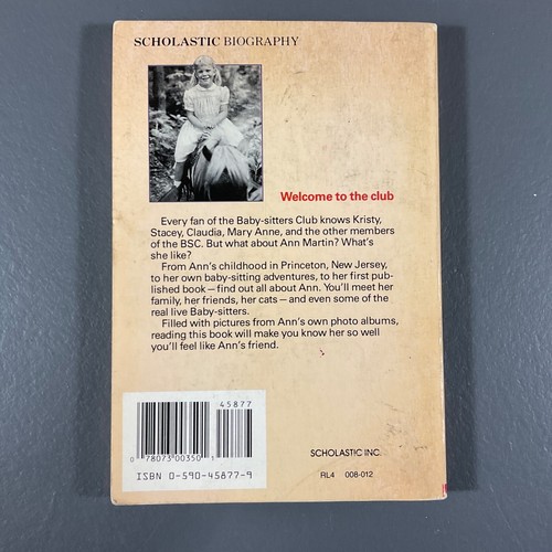 The Babysitters Club by Margot Becker R. with Ann M. Martin Scholastic Biography - Picture 8 of 24