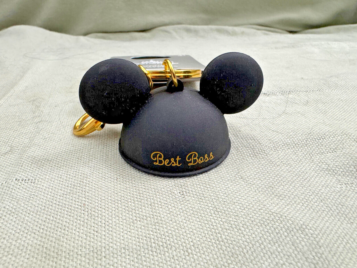 Disney Parks Mickey Mouse Ears Hat Best Boss Keychain with Lobster 