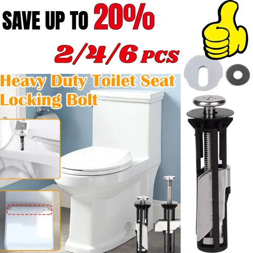Heavy Duty Toilet Seat Fastener Bolt kit, Universal Toilet Seat Bolt Kit Tool - Picture 2 of 21