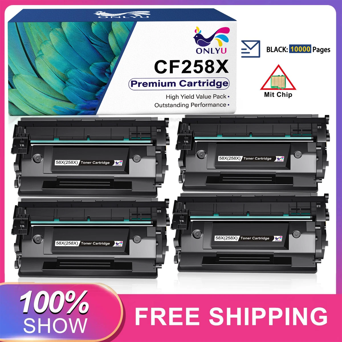 CF258A CF258X 58X WITH CHIP for HP 58A Toner LaserJet Pro M404dn  