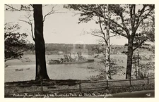 Hudson River looking from Riverside Park at 116th St.NYC 1910 RPPC Postcard COPY