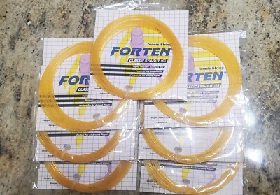 7 Forten Tennis string coils Classic syn-gut 16G 38 ft yellow (gold)