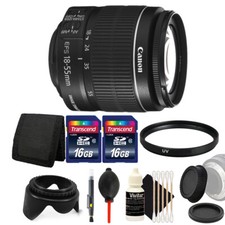 Canon EF-S 18-55mm f/3.5-5.6 IS II Lens with Accessories for Canon T7 T7i